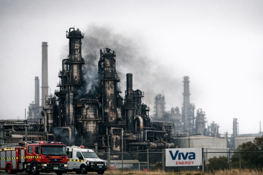 Kilang Viva Energy Terbakar, Pasokan BBM Australia Terancam