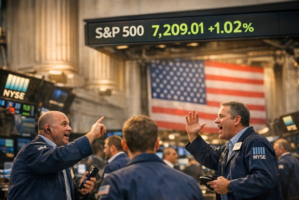 Wall Street Rekor S&P 500 Tembus 7.209, Emas Rebound